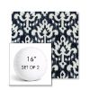 Picture of Patra Indigo | Set of 2 | 16" Sunbrella Boxed Round Outdoor Throw Pillows with Premium Inserts
