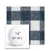 Picture of Preso Indigo | Set of 2 | 16" Sunbrella Boxed Round Outdoor Throw Pillows with Premium Inserts