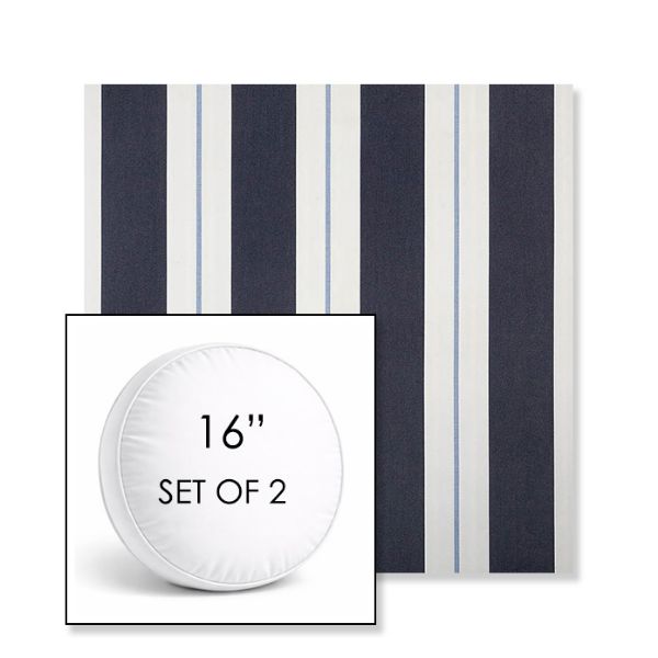 Picture of Relate Harbor | Set of 2 | 16" Sunbrella Boxed Round Outdoor Throw Pillows with Premium Inserts