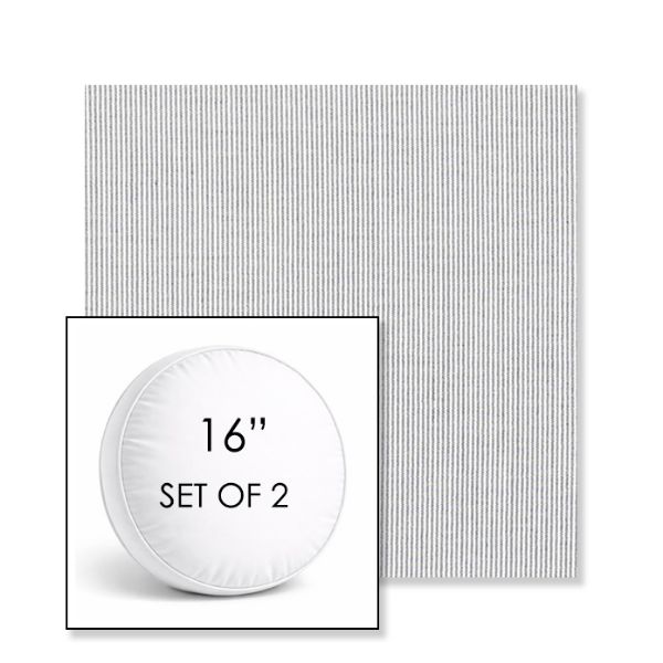 Picture of Replay Sea | Set of 2 | 16" Sunbrella Boxed Round Outdoor Throw Pillows with Premium Inserts