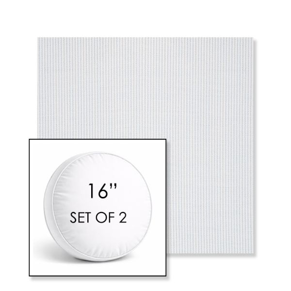 Picture of Replay Sky | Set of 2 | 16" Sunbrella Boxed Round Outdoor Throw Pillows with Premium Inserts