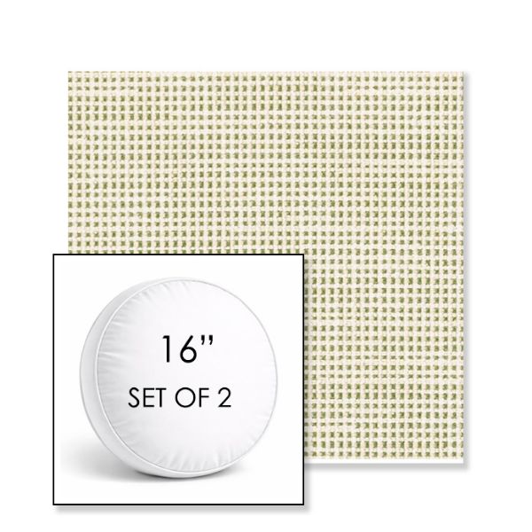 Picture of Rest Meadow | Set of 2 | 16" Sunbrella Boxed Round Outdoor Throw Pillows with Premium Inserts