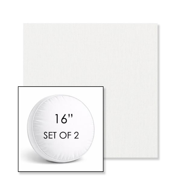 Picture of Ritsy Salt | Set of 2 | 16" Sunbrella Boxed Round Outdoor Throw Pillows with Premium Inserts