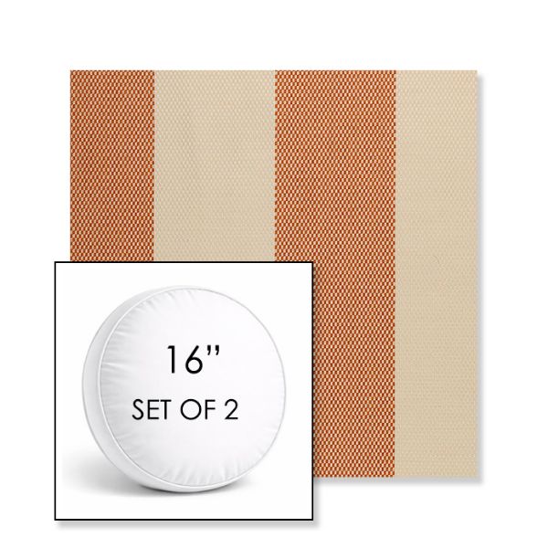 Picture of Rothko Lobster Roll | Set of 2 | 16" Sunbrella Boxed Round Outdoor Throw Pillows with Premium Inserts