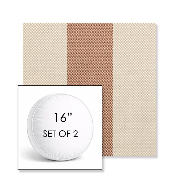 Picture of Rothko Pink Lady | Set of 2 | 16" Sunbrella Boxed Round Outdoor Throw Pillows with Premium Inserts