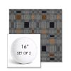 Picture of Rubix Vintage Denim | Set of 2 | 16" Sunbrella Boxed Round Outdoor Throw Pillows with Premium Inserts