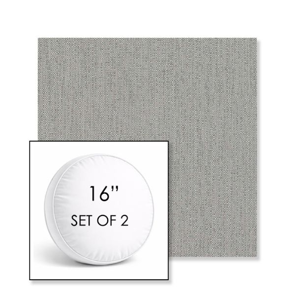 Picture of Savane Nimbus | Set of 2 | 16" Sunbrella Boxed Round Outdoor Throw Pillows with Premium Inserts