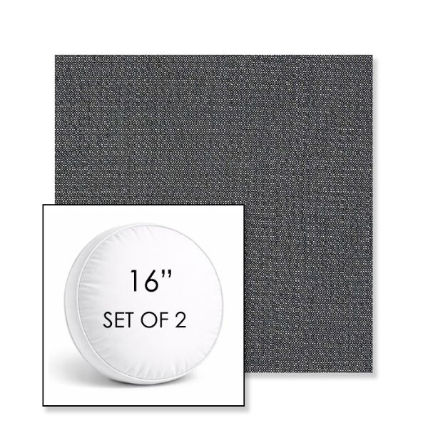 Picture of Savane Tornado | Set of 2 | 16" Sunbrella Boxed Round Outdoor Throw Pillows with Premium Inserts