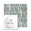 Picture of Scheme Mist | Set of 2 | 16" Sunbrella Boxed Round Outdoor Throw Pillows with Premium Inserts