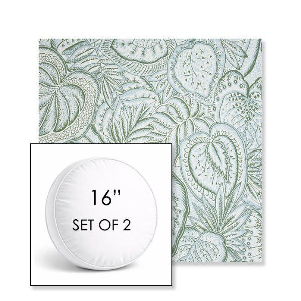 Picture of Sensibility Spring | Set of 2 | 16" Sunbrella Boxed Round Outdoor Throw Pillows with Premium Inserts