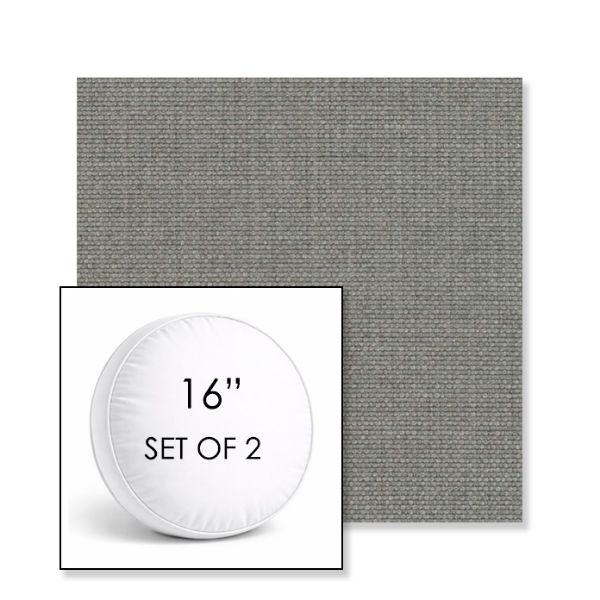 Picture of Shelter Surf | Set of 2 | 16" Sunbrella Boxed Round Outdoor Throw Pillows with Premium Inserts