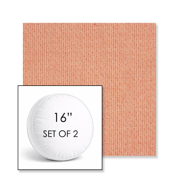 Picture of Solo Chili | Set of 2 | 16" Sunbrella Boxed Round Outdoor Throw Pillows with Premium Inserts