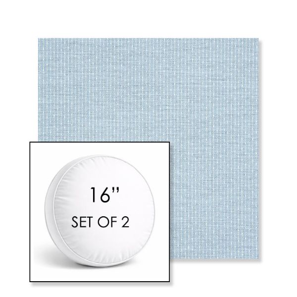 Picture of Solo Ocean | Set of 2 | 16" Sunbrella Boxed Round Outdoor Throw Pillows with Premium Inserts