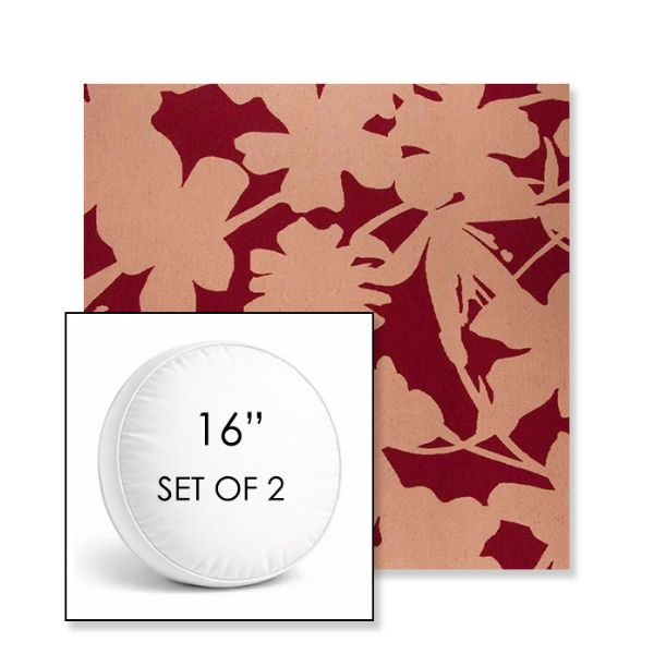 Picture of Sonny Cherry Pop | Set of 2 | 16" Sunbrella Boxed Round Outdoor Throw Pillows with Premium Inserts