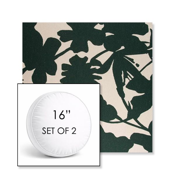 Picture of Sonny Fairway | Set of 2 | 16" Sunbrella Boxed Round Outdoor Throw Pillows with Premium Inserts