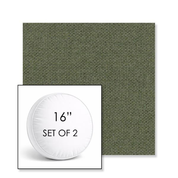 Picture of Source Tile | Set of 2 | 16" Sunbrella Boxed Round Outdoor Throw Pillows with Premium Inserts