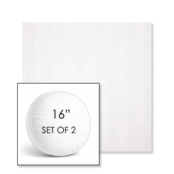Picture of Switch Salt | Set of 2 | 16" Sunbrella Boxed Round Outdoor Throw Pillows with Premium Inserts