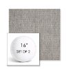 Picture of Tailored Fog | Set of 2 | 16" Sunbrella Boxed Round Outdoor Throw Pillows with Premium Inserts