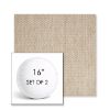 Picture of Tailored Putty | Set of 2 | 16" Sunbrella Boxed Round Outdoor Throw Pillows with Premium Inserts