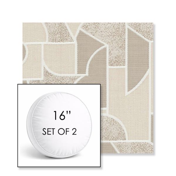 Picture of Territory Alum | Set of 2 | 16" Sunbrella Boxed Round Outdoor Throw Pillows with Premium Inserts