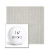 Picture of Ticking Fog | Set of 2 | 16" Sunbrella Boxed Round Outdoor Throw Pillows with Premium Inserts