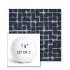 Picture of Toggle Blueprint | Set of 2 | 16" Sunbrella Boxed Round Outdoor Throw Pillows with Premium Inserts