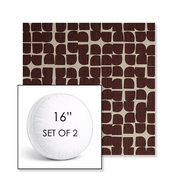 Picture of Toggle Plumberry | Set of 2 | 16" Sunbrella Boxed Round Outdoor Throw Pillows with Premium Inserts