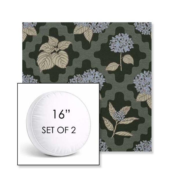 Picture of Trellis Topiary | Set of 2 | 16" Sunbrella Boxed Round Outdoor Throw Pillows with Premium Inserts