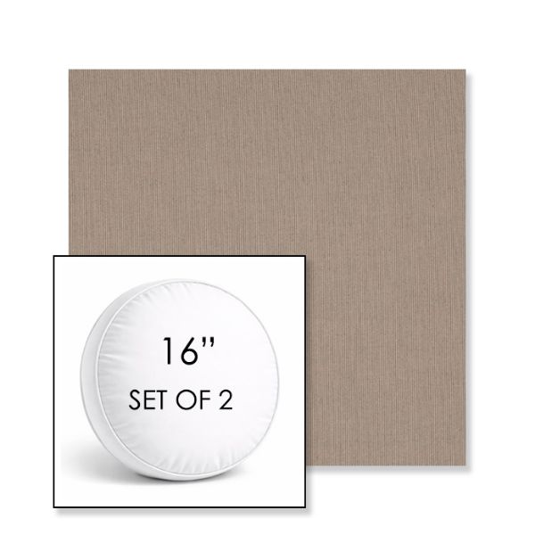 Picture of Tucker Newspaper | Set of 2 | 16" Sunbrella Boxed Round Outdoor Throw Pillows with Premium Inserts