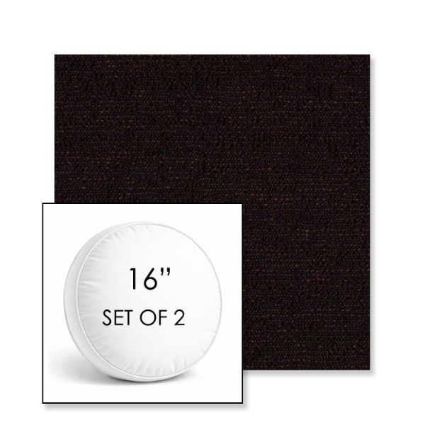 Picture of Tundra Abyss | Set of 2 | 16" Sunbrella Boxed Round Outdoor Throw Pillows with Premium Inserts