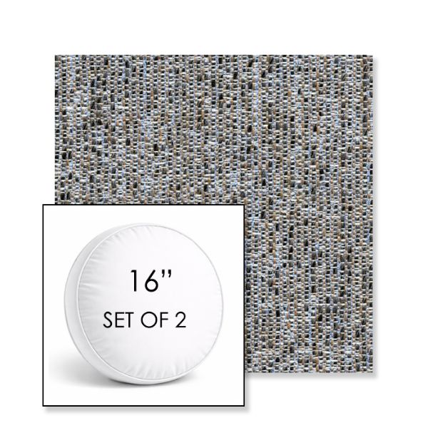 Picture of Tundra Atlantis | Set of 2 | 16" Sunbrella Boxed Round Outdoor Throw Pillows with Premium Inserts