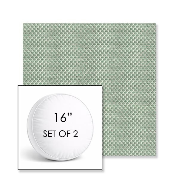 Picture of Wadi Tortuga | Set of 2 | 16" Sunbrella Boxed Round Outdoor Throw Pillows with Premium Inserts