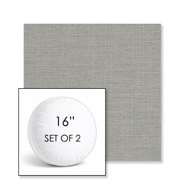 Picture of Willa Celery | Set of 2 | 16" Sunbrella Boxed Round Outdoor Throw Pillows with Premium Inserts