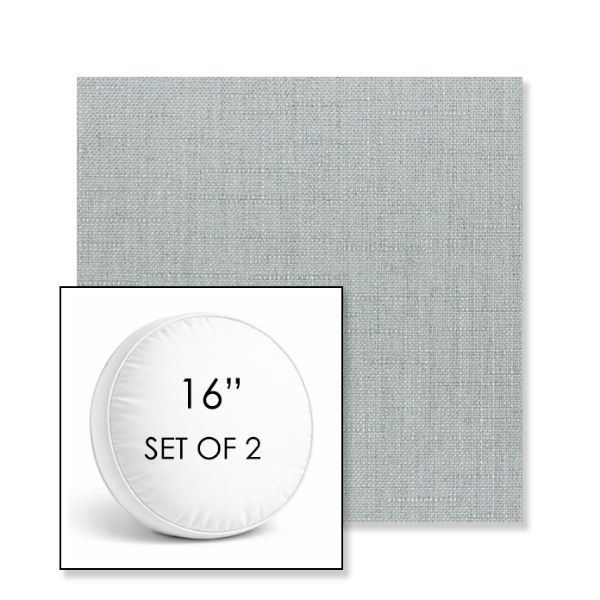 Picture of Willa Seaglass | Set of 2 | 16" Sunbrella Boxed Round Outdoor Throw Pillows with Premium Inserts