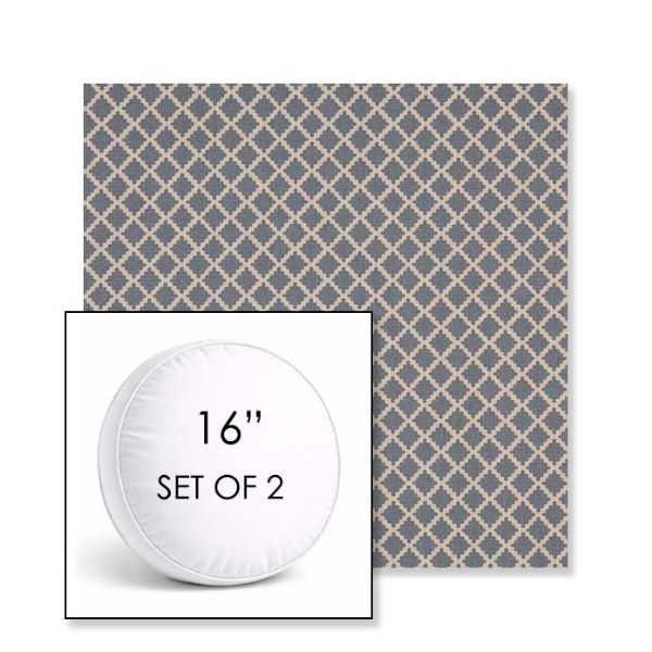 Picture of Yardly Hydrangea | Set of 2 | 16" Sunbrella Boxed Round Outdoor Throw Pillows with Premium Inserts