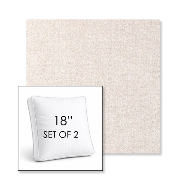 Picture of Abstraction Parchment | Set of 2 | 18" Sunbrella Boxed Square Outdoor Throw Pillows with Premium Inserts