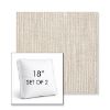 Picture of Adena Sand | Set of 2 | 18" Sunbrella Boxed Square Outdoor Throw Pillows with Premium Inserts