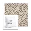 Picture of Agra Pebble | Set of 2 | 18" Sunbrella Boxed Square Outdoor Throw Pillows with Premium Inserts