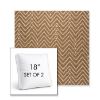 Picture of Argo Toffee | Set of 2 | 18" Sunbrella Boxed Square Outdoor Throw Pillows with Premium Inserts