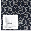 Picture of Bar Harbor Marina | Set of 2 | 18" Sunbrella Boxed Square Outdoor Throw Pillows with Premium Inserts