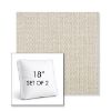 Picture of Blend Linen | Set of 2 | 18" Sunbrella Boxed Square Outdoor Throw Pillows with Premium Inserts