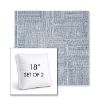 Picture of Boro Indigo | Set of 2 | 18" Sunbrella Boxed Square Outdoor Throw Pillows with Premium Inserts