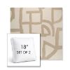 Picture of Brushstroke Stucco | Set of 2 | 18" Sunbrella Boxed Square Outdoor Throw Pillows with Premium Inserts