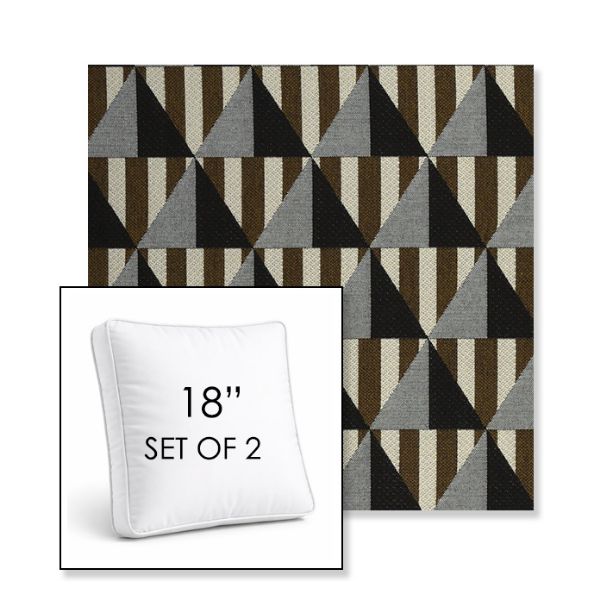 Picture of Buoy Pebble Beach | Set of 2 | 18" Sunbrella Boxed Square Outdoor Throw Pillows with Premium Inserts