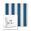 Picture of Cabana Regatta | Set of 2 | 18" Sunbrella Boxed Square Outdoor Throw Pillows with Premium Inserts