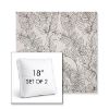 Picture of Calm Graphite | Set of 2 | 18" Sunbrella Boxed Square Outdoor Throw Pillows with Premium Inserts