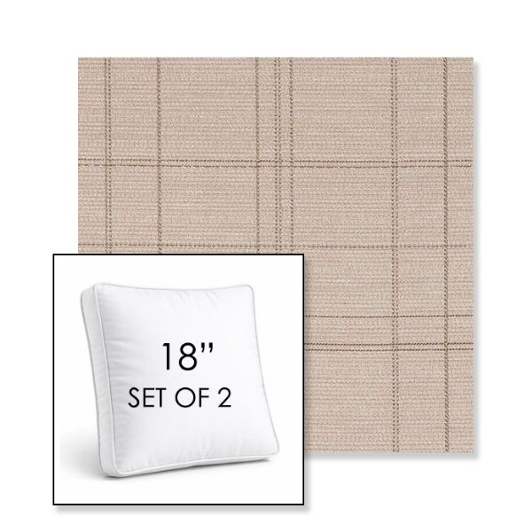 Picture of Camper Snowcap | Set of 2 | 18" Sunbrella Boxed Square Outdoor Throw Pillows with Premium Inserts