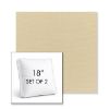 Picture of Canvas Antique Beige | Set of 2 | 18" Sunbrella Boxed Square Outdoor Throw Pillows with Premium Inserts