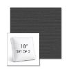 Picture of Canvas Carbon | Set of 2 | 18" Sunbrella Boxed Square Outdoor Throw Pillows with Premium Inserts