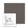 Picture of Canvas Coal | Set of 2 | 18" Sunbrella Boxed Square Outdoor Throw Pillows with Premium Inserts